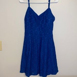 Navy blue mini skirt dress